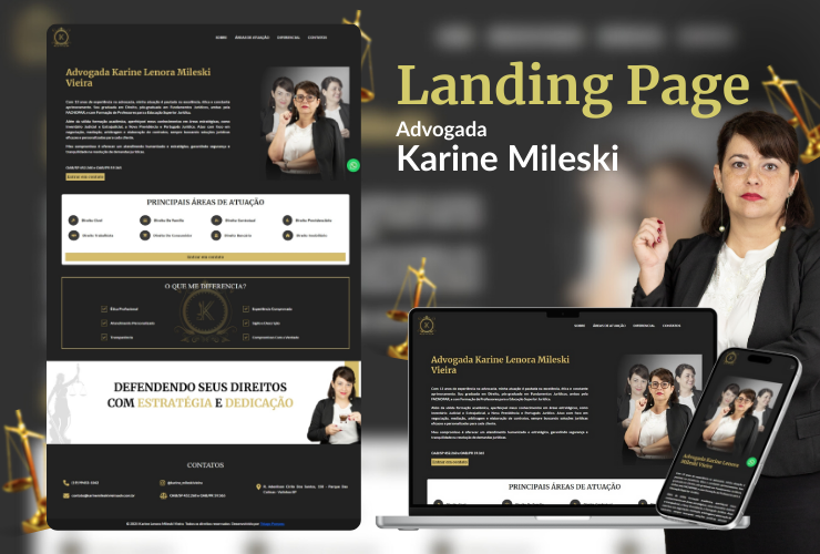 Landing Page para Karine Milesky advogada